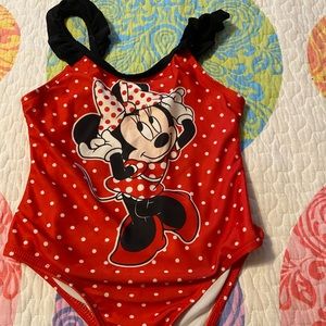 Girls Disney Minnie Mouse swimsuit size 5T